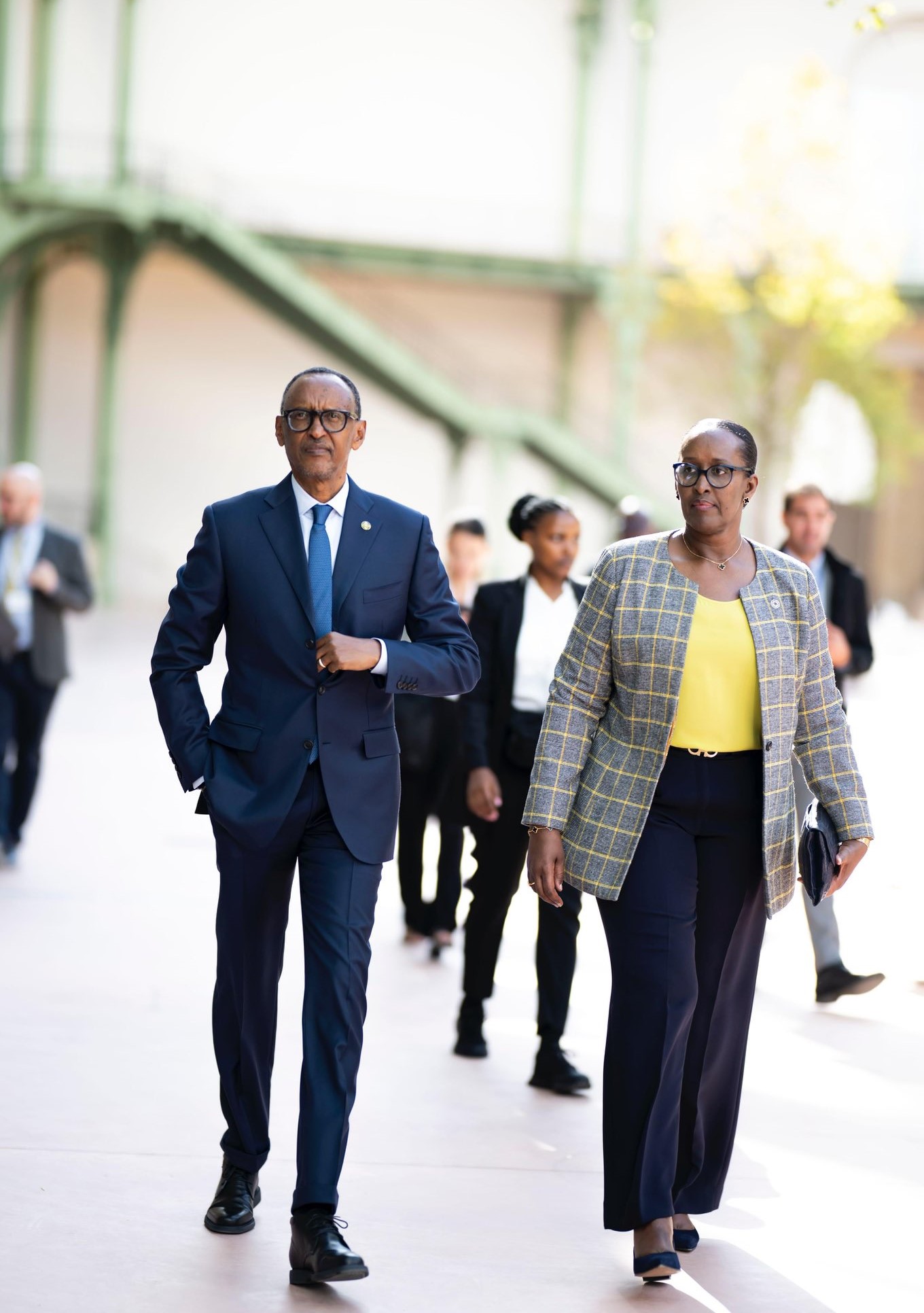 Perezida Kagame na Madamu Jeanette Kagame bitabiriye isozwa ry'inama ya Francophonie