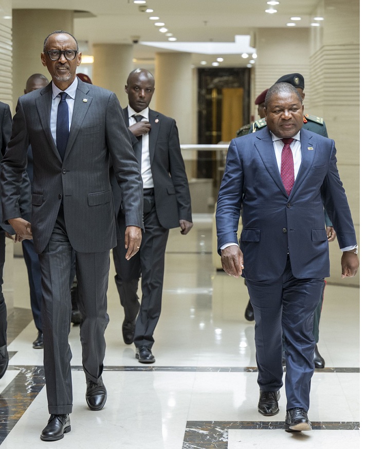 Perezida Kagame yakiriwe na mugenzi we Nyusi