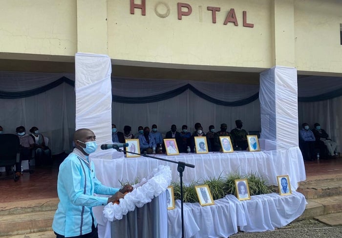 Umuyobozi w'Akarere ka Musanze, Ramuli Janvier, ageza ijambo ku bitabiriye icyo gikorwa
