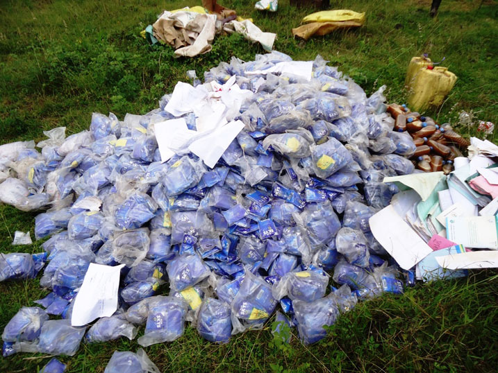 Ibiyobyabwenge byatwitswe birimo urumogi, kamboca na kanyanga na Blue Skys zamenwe.