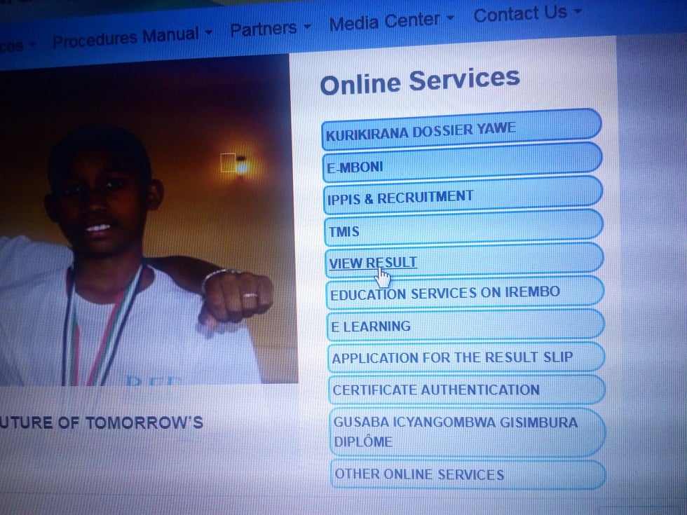 Ibyo ubona winjiye ku rubuga rwa REB