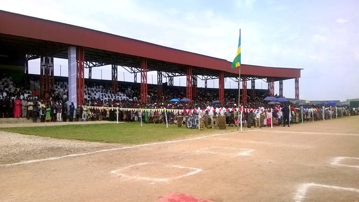 Imbaga nyamwinshi y'abakiristu yari yitabiriye ibirori.
