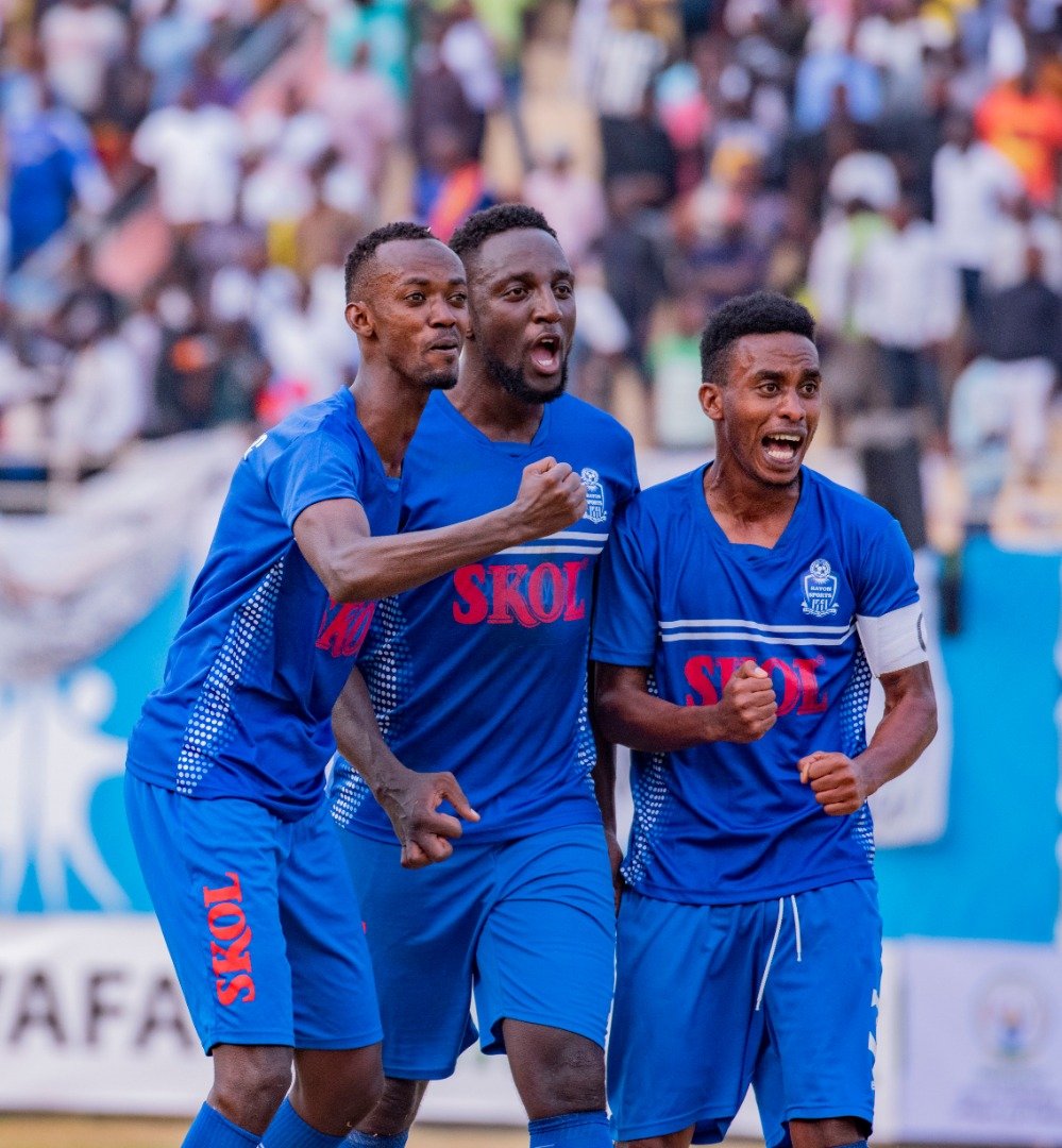 Iragire Saidi, Rugwiro Herve na Eric Rutanga bishimira intsinzi