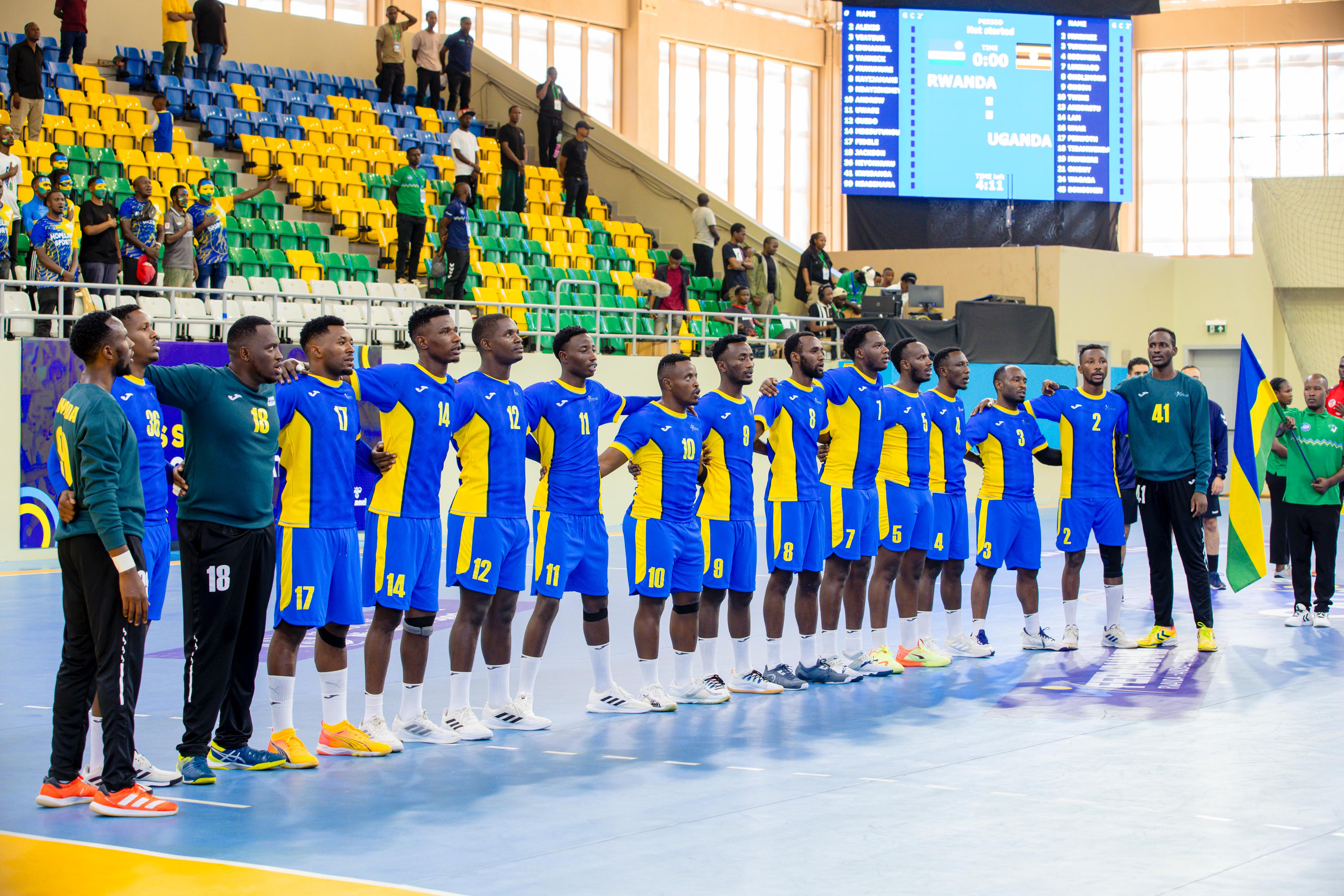 U Rwanda rwatsinze Uganda mu mukino wo guhatanira imyanya mu Gikombe cya Afurika cya Handball kiri kubera mu Rwanda