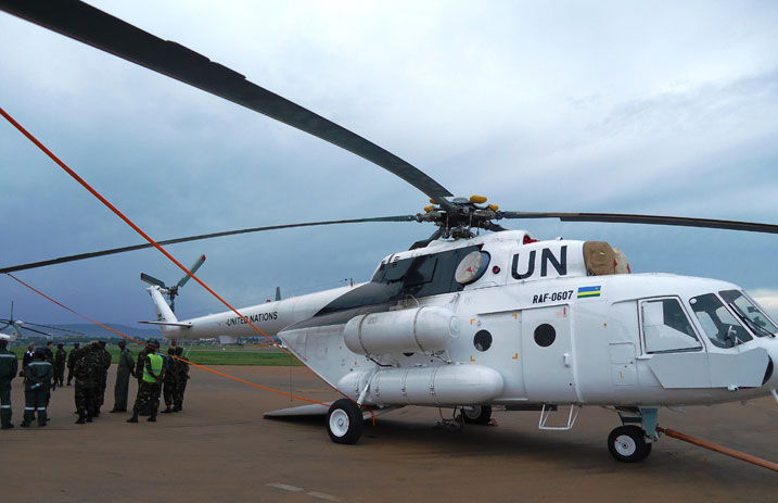 Imwe mu ndege u Rwanda rwatanze nk'umusanzu ku muryango w'abibumbye.