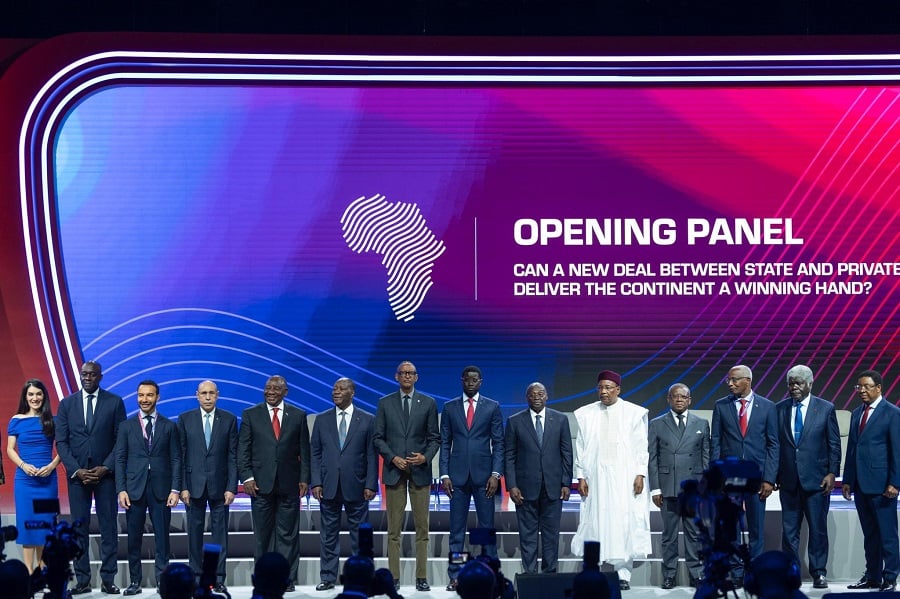 Perezida Kagame n'abandi bahagarariye ibihugu byabo bitabiriye iyi nama