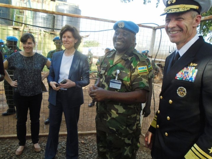 Ingabo z'u Rwanda zirinda amahoro muri Sudani y'Amajyepfo zakira abayobozi mu ngabo za USA.