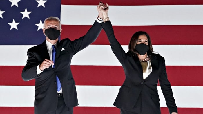 Joe Biden na Kamala Harris bararahira kuri uyu wa Gatatu
