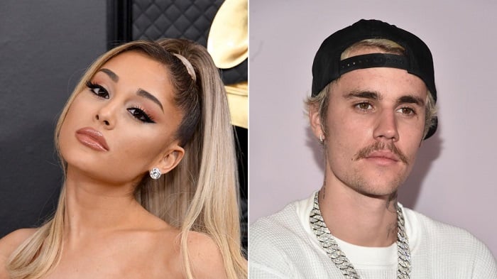 Justin Bieber na Ariana Grande bakoze indirimbo izavamo ubufasha ku bagizweho ingaruka na COVID-19 (Photo:Internet)