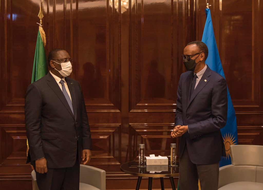 Perezida Kagame na Macky Sall wa Senegal bahuriye muri iyi nama bagirana ibiganiro