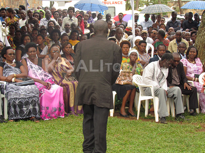 Karemera Yohani yashimiwe mu ruhame tariki ya 12 Mata 2015 ubwo i Mukarange bashyinguraga mu cyubabiro imibiri y'abazize Jenoside yakorewe Abatutsi.