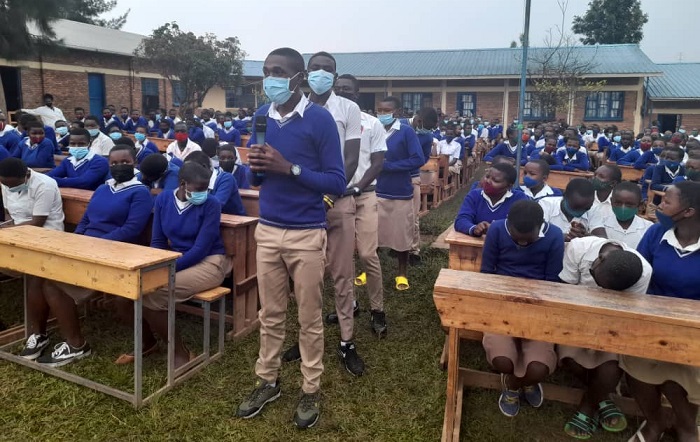 Urubyiruko rwo mu Karere ka Gicumbi rwahawe umwanya wo kubaza ibibazo no gutanga ibitekerezo 