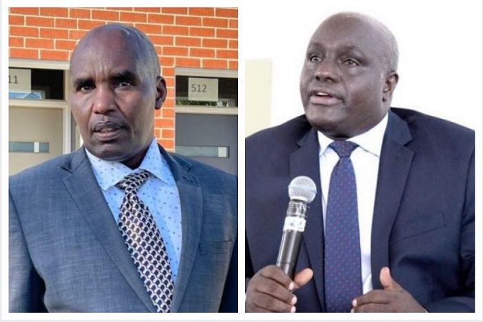 Umuryango wa Prof Thomas Kigabo (ufite indangururamajwi) na murumuna we Sophany Gicondo ubabajwe no kubura abavandimwe babiri mu kwezi kumwe
