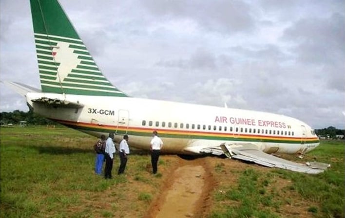 Imwe mu ndege za Air Guinee yakoze impanuka.
