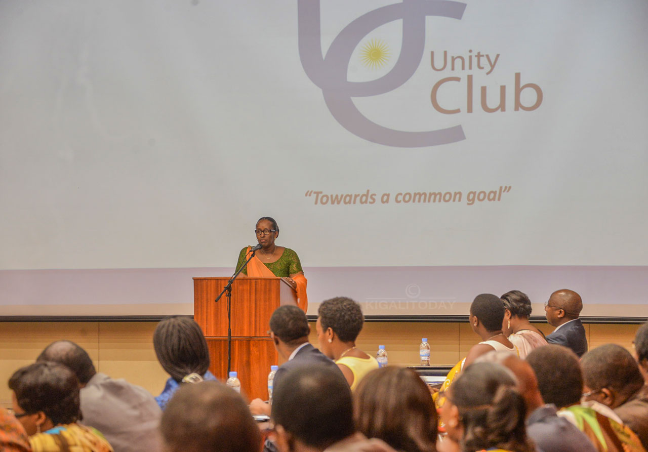 Madame Jeannette Kagame ageza ijambo ku bitabiriye ihuriro rya Unity Club 