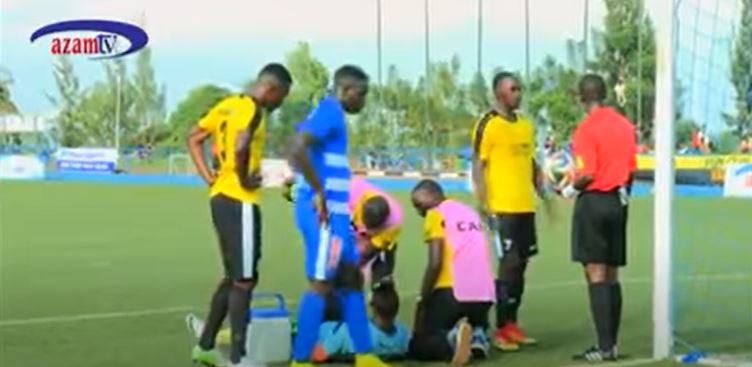 Mazimpaka André ubwo yavurwaga n
