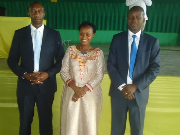 Mbabazi Francois Xavier (ibumoso), Kambayire Annonciata na Twagirimana Epimaque ni bo bayobozi b'Akarere ka Ruhango kuva tariki 26 Gashyantare 2016.