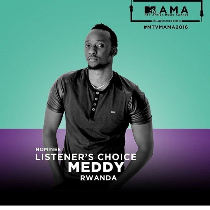 Meddy wabaye uwa mbere mu mateka y'u Rwanda mu guhatanira MTV AMAs