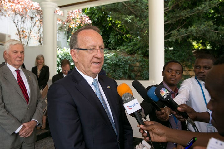 Michael Roux wari uyoboye itsinda ryakiriwe na Perezida Kagame mu Rugwiro.