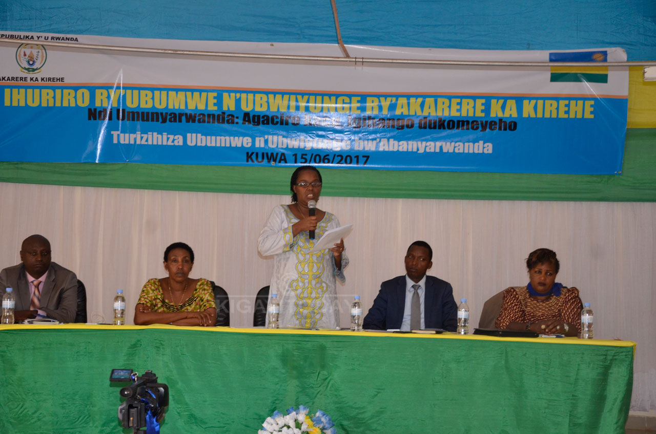 Minisitiri Mukeshimana Geraldine niwe wari uhagarariye Unity Club