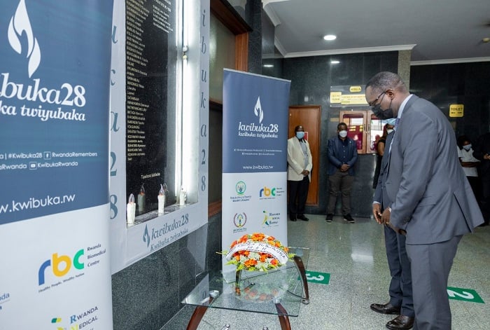 Minisitiri Dr. Ngamije na Dr. Tharcisse Mpunga bunamiye Abatutsi bakoraga muri iyo MINISANTE bazize Jenoside