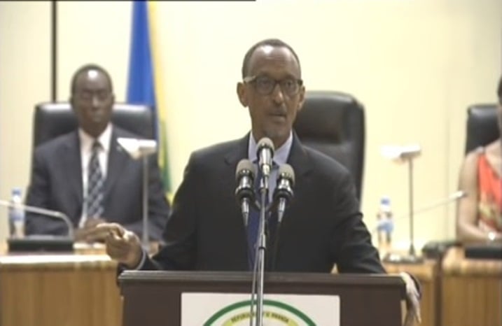 Perezida Kagame mu nteko kuri uyu wa kane.