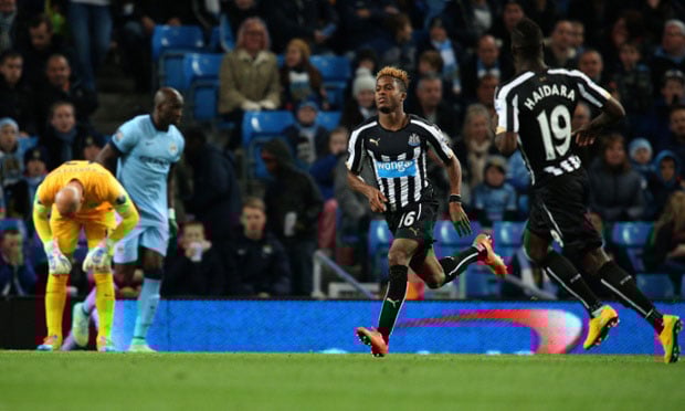 Moussa Sissoko na Rolando Aorons nibo batsindiye Newcastle ibitego byayo itsinda Man-City.