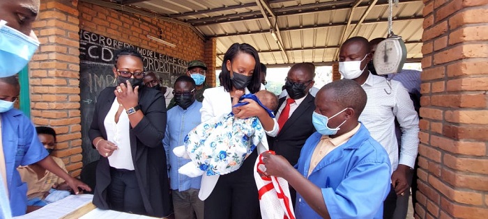 Miss Nshuti Divine Muheto yari muri ubwo bukangurambaga 