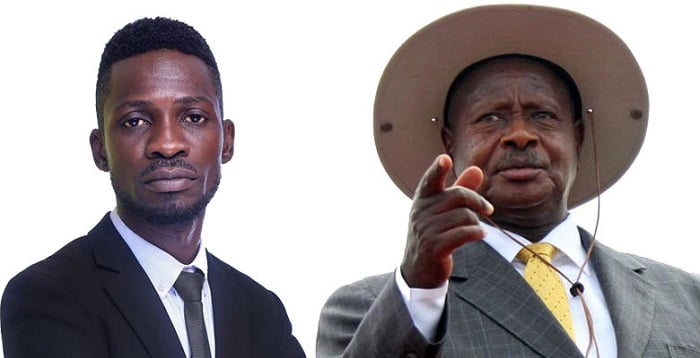 Robert Kyagulanyi uzwi nka Bobi Wine ndetse na Yoweri Museveni usanzwe ayobora Uganda bari mu bahanganye cyane