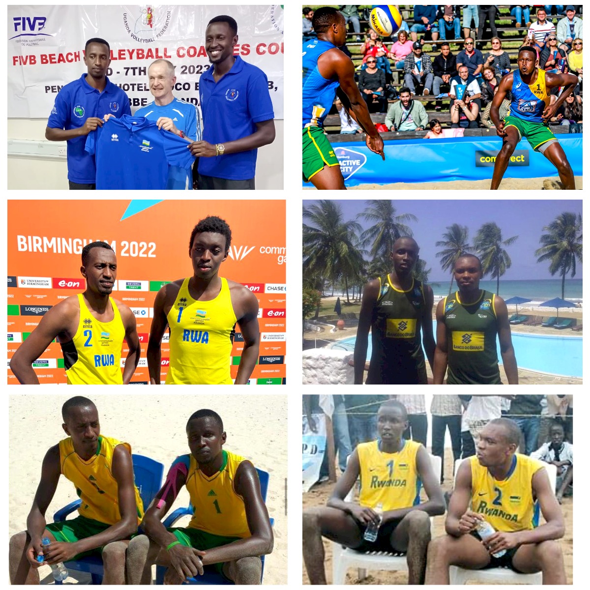 Ndamukunda Flavien na Ntagengwa Olivier bafite amateka mu mukino wa Beach Volleyball