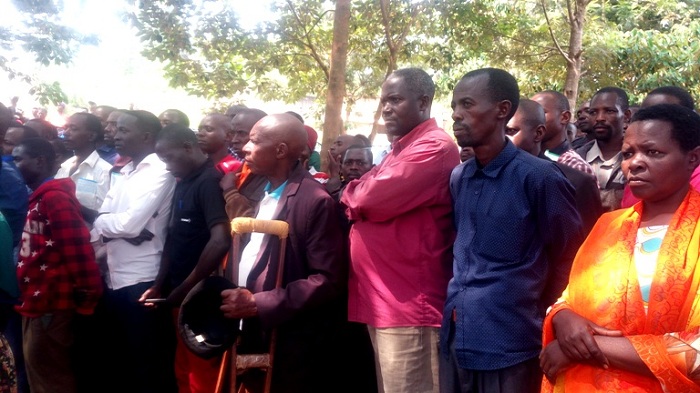 Bamwe mu bahinga umuceri mu gishanga cya Ngiryi