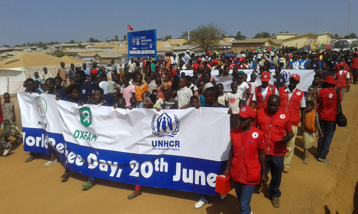 Urugendo rwo kwizihiza Umunsi Mpuzamahanga w'Impunzi i Mahama.