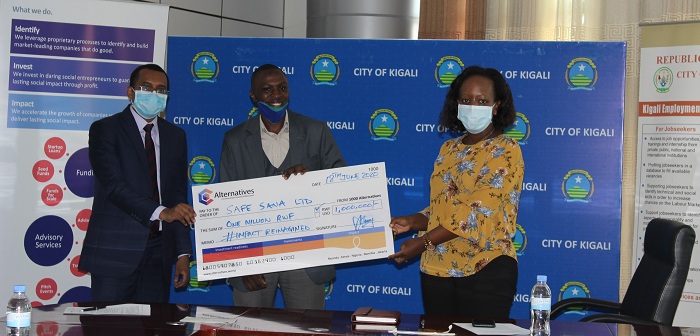 Niyonzima Pierre ni we wegukanye umwanya wa gatatu kubera umushinga SafeSana Ltd ahembwa miliyoni imwe