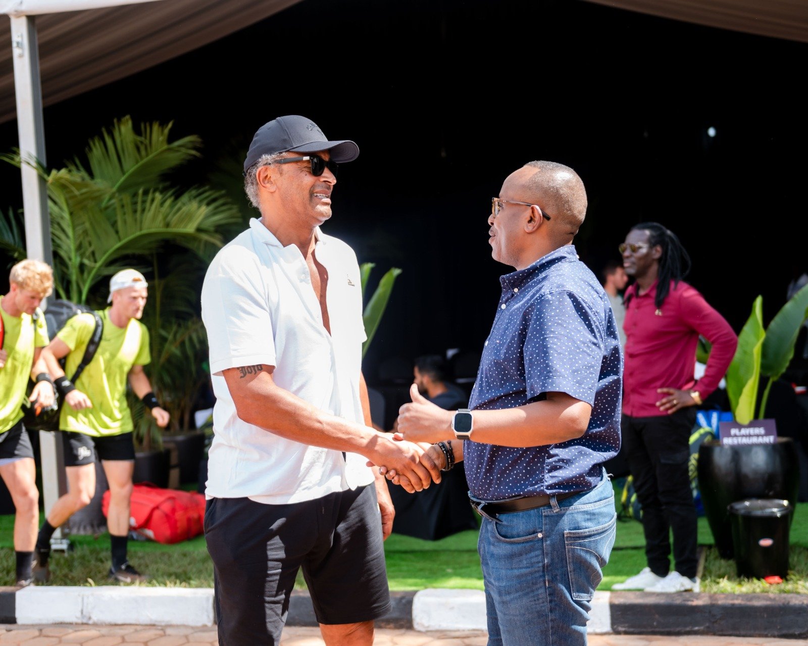 Ubwo Yannick Noah yageraga aharimo kubera amarushanwa ya ATP Challenger