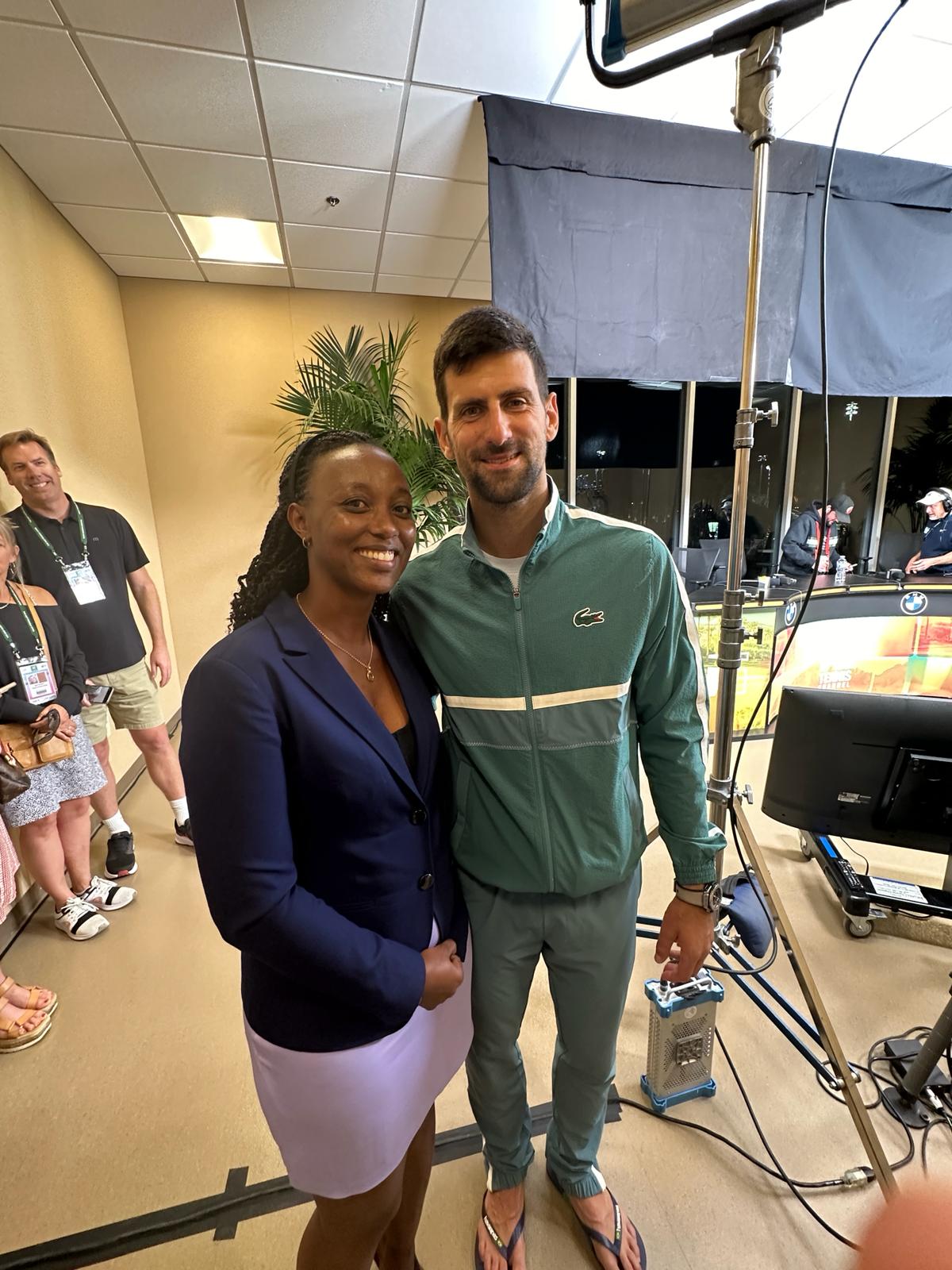 Umulisa aha yari kumwe na Novak Djokovic