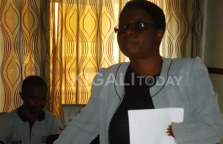 Nyiransengimana Odette, umukozi wa Handicap Interational uyobora umushinga wo kongerera ubushobozi amashyirahamwe y'abantu bafite ubumuga.