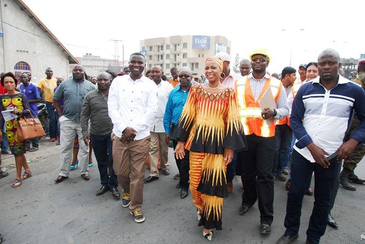 Olive Lembe Kabila, umugore wa Perezida Kabila ari mu Mujyi wa Goma.