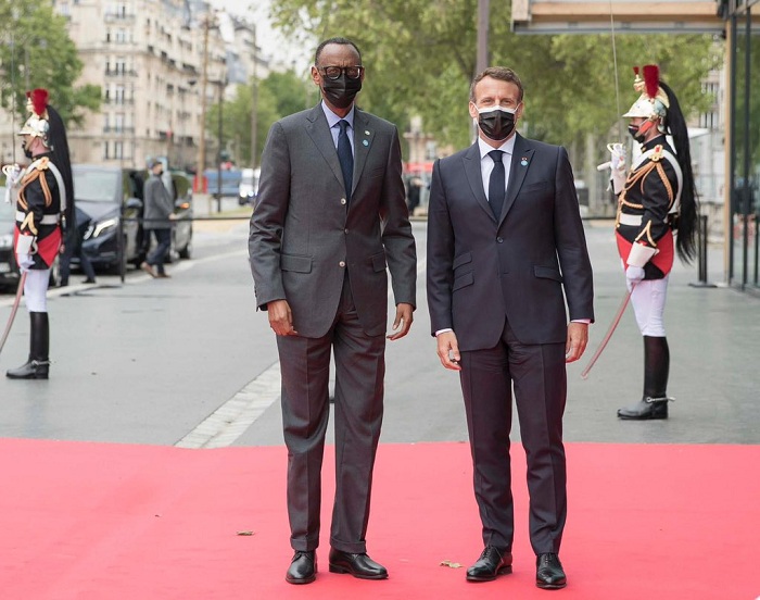 Perezida Macron ari kumwe na Perezida Kagame i Paris