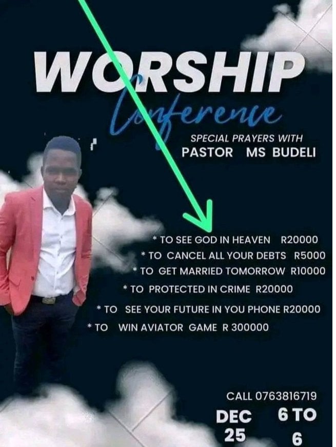 Umupasiteri washyizeho ibiciro ku masengesho