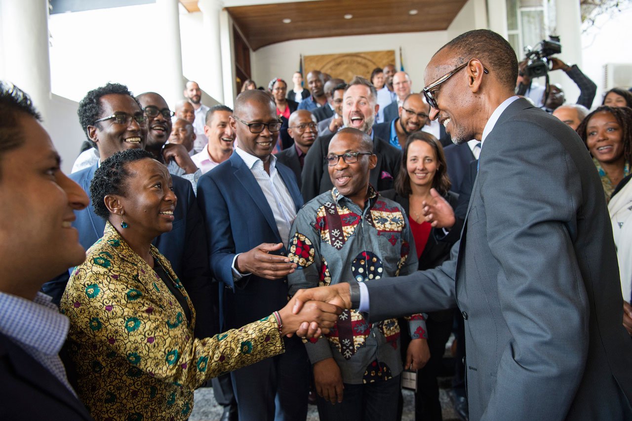 Perezida Kagame yakiriye abayobozi b