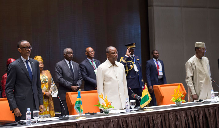 Perezida Kagame na Perezida Conde mu ama yiga uko AU yavugururwa ikarushaho gutanga umusaruro.