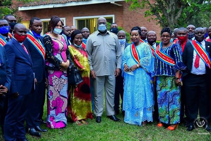 Perezida Tshisekedi n'abayobozi muri Kivu y'Amajyaruguru