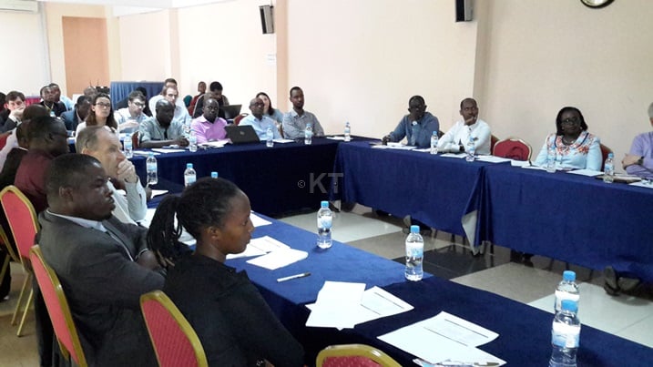 Bamwe mu bashyiraho ingamba zijyanye n'ubukungu mu Rwanda, bitabiriye kumva ubushakashatsi bwa PEGNet.