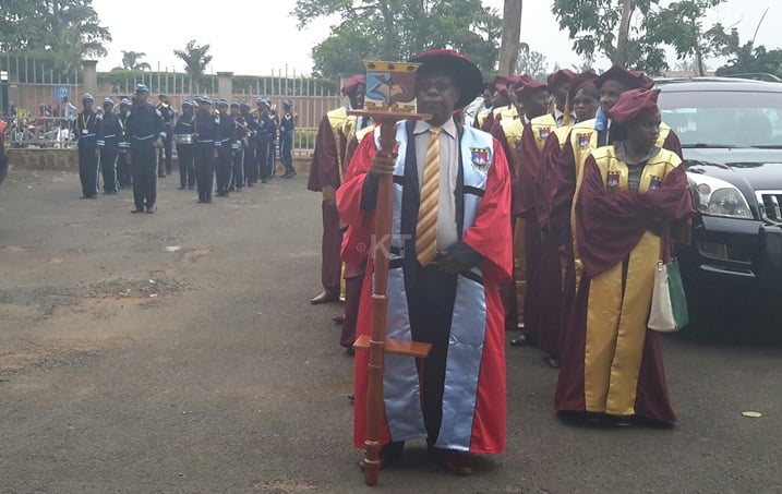 Abigisha muri Kaminuza ya Kigali, umuhango wo gutanga impamyabushobozi wagizwe no gucuranga kwa bande ya Polisi y'igihugu.