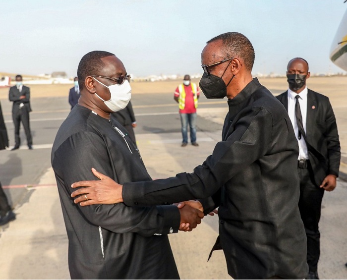 Perezida Kagame na mugenzi we Macky Sall 