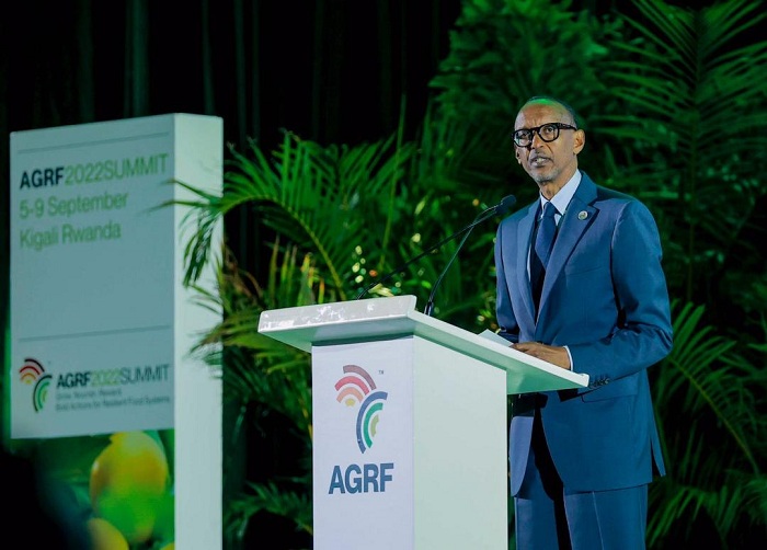 Perezida Paul Kagame ageza ijambo ku bitabiriye AGRF