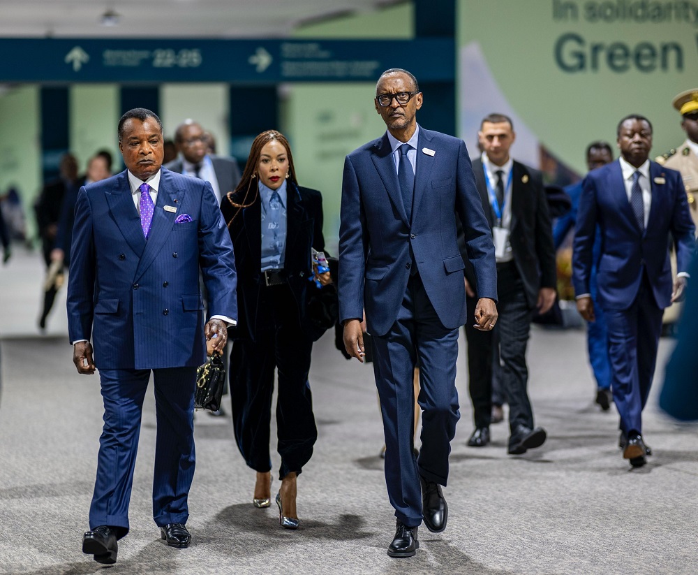 Perezida Kagame na Denis Sassou Nguesso wa Congo-Brazaville