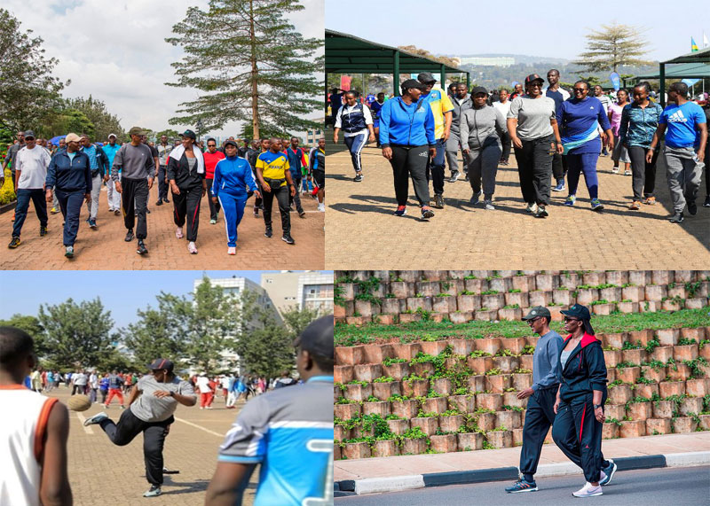 Perezida Kagame na Madame Jeannette Kagame bafata iya mbere mu gukangurira Abanyarwanda kwitabira Siporo