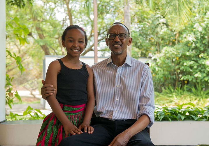 Perezida Kagame na Wendy Waeni.