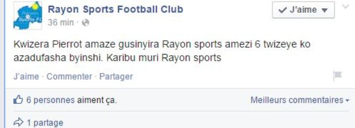 Rayon Sports yiteze byinshi kuri uyu musore w'umurundi